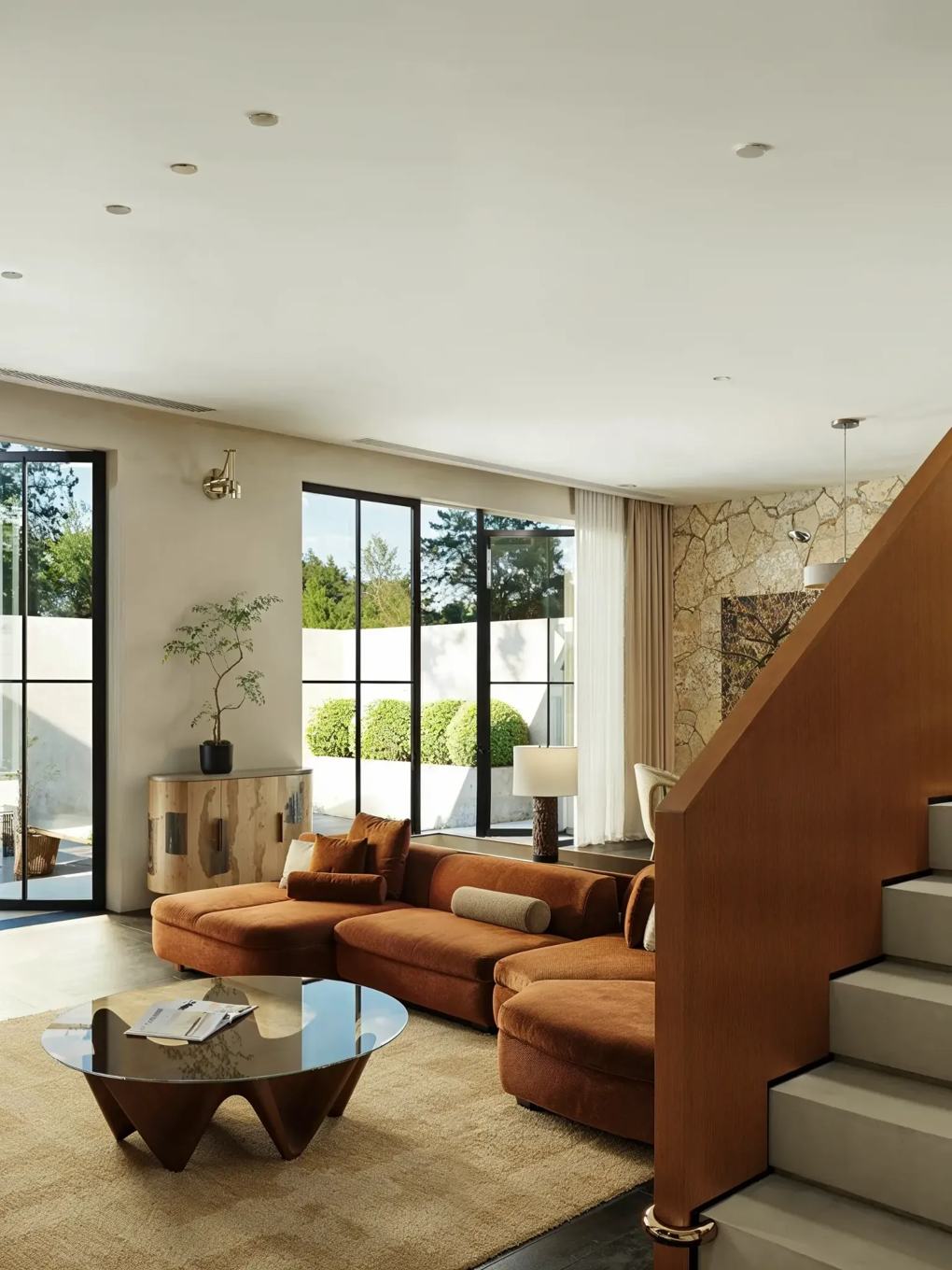 Earth-Toned Duplex Living — view 3