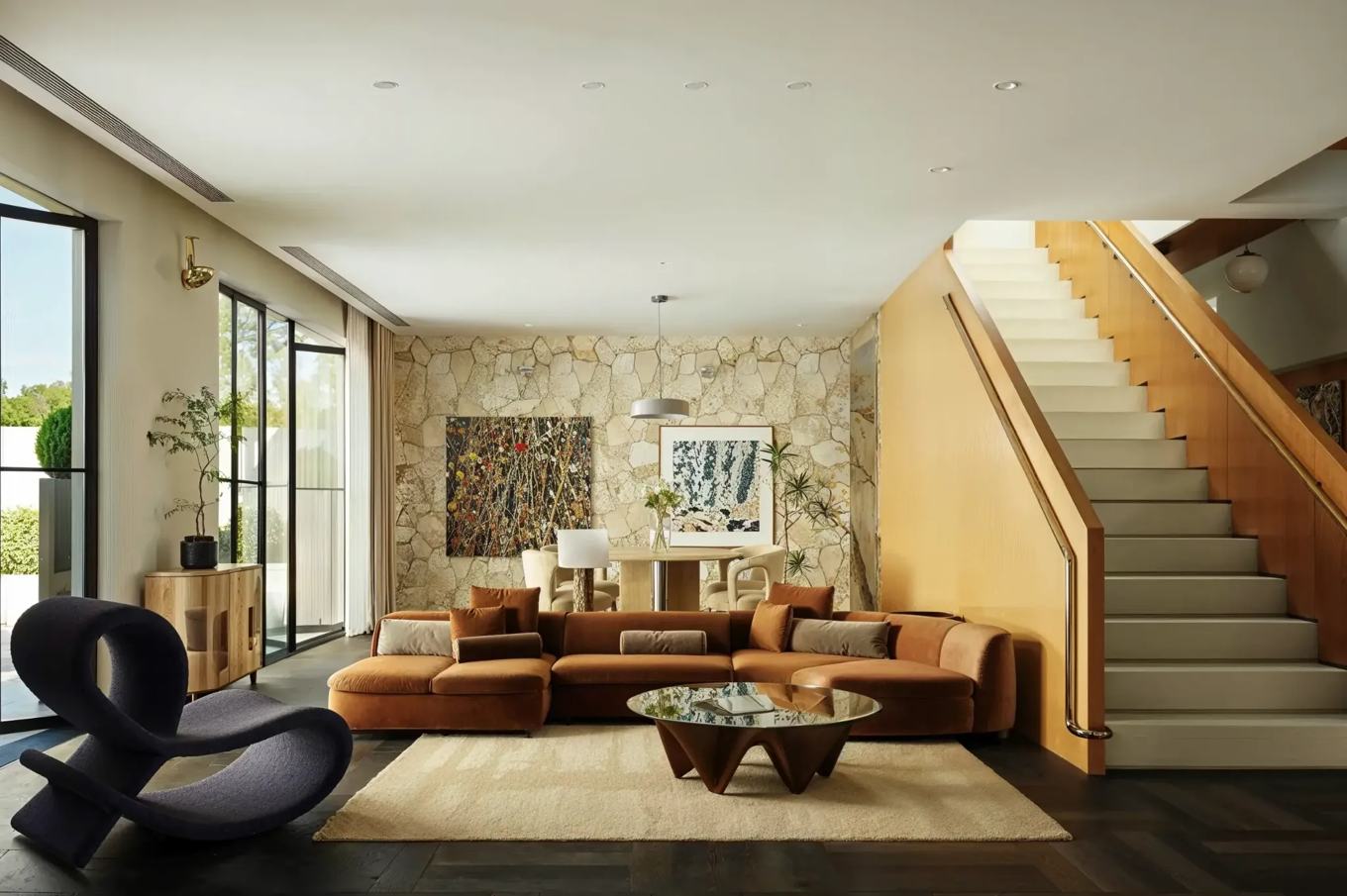 Earth-Toned Duplex Living — view 6